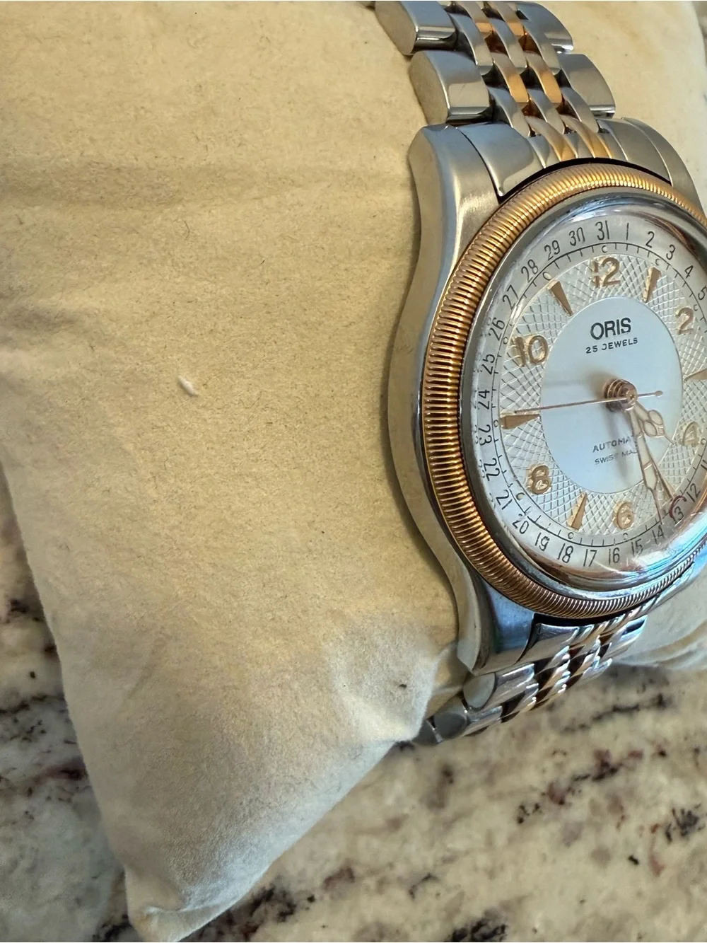 Oris Two-Tone Silver and Rose Gold Dial Automatic Watch